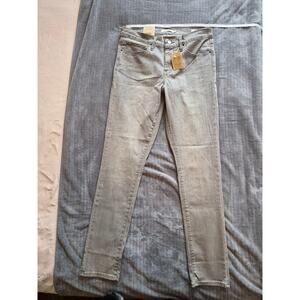 Levis 311 Shaping Skinny Jeans Womens 31 30 Gray Mid Rise Denim Stretch NWT